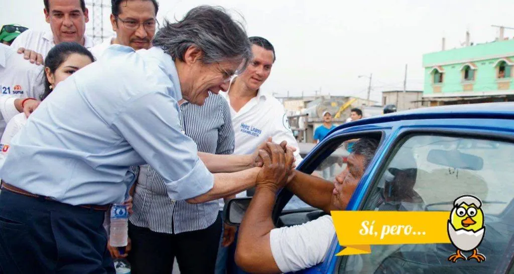 Foto tomada del Facebook de Guillermo Lasso.