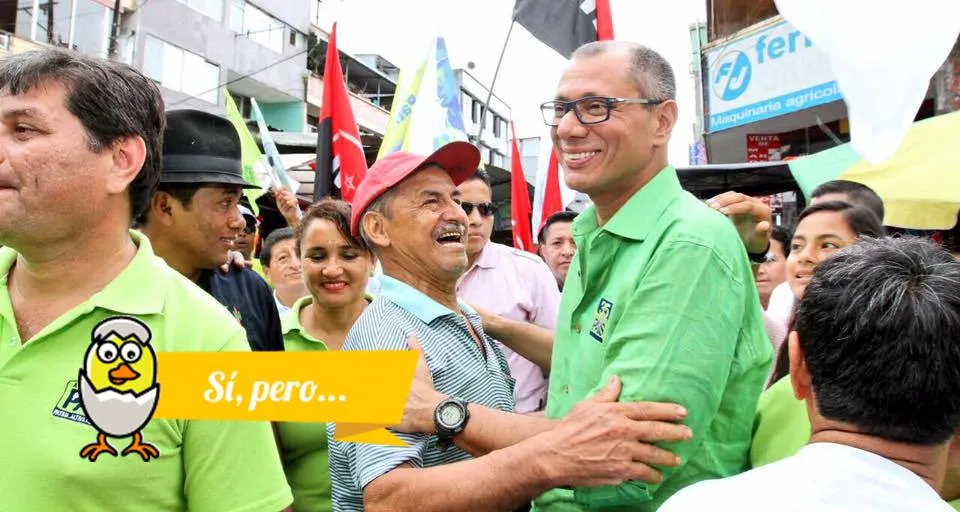 Foto tomada del Facebook de Jorge Glas