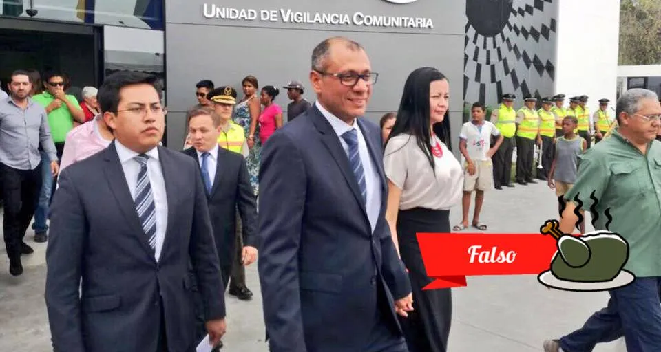 Foto tomada del Facebook de Jorge Glas