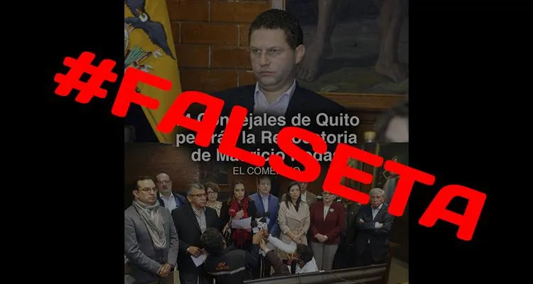 Noticia falsa difundida en redes sociales