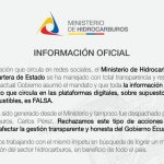 comunicado ministerio info falsa