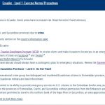 travel advisor ecuador