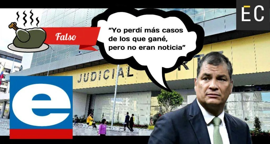 Correa se refiere a los casos que perdió