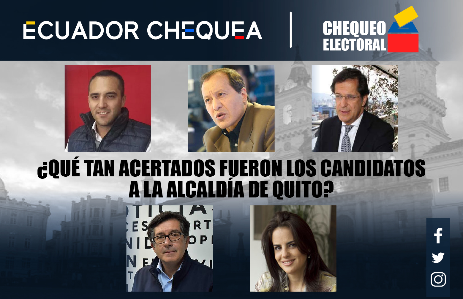 ¿Qué tan acertados fueron los candidatos a la Alcaldía de Quito?