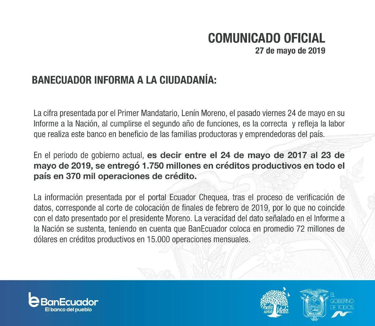 comunicado oficial