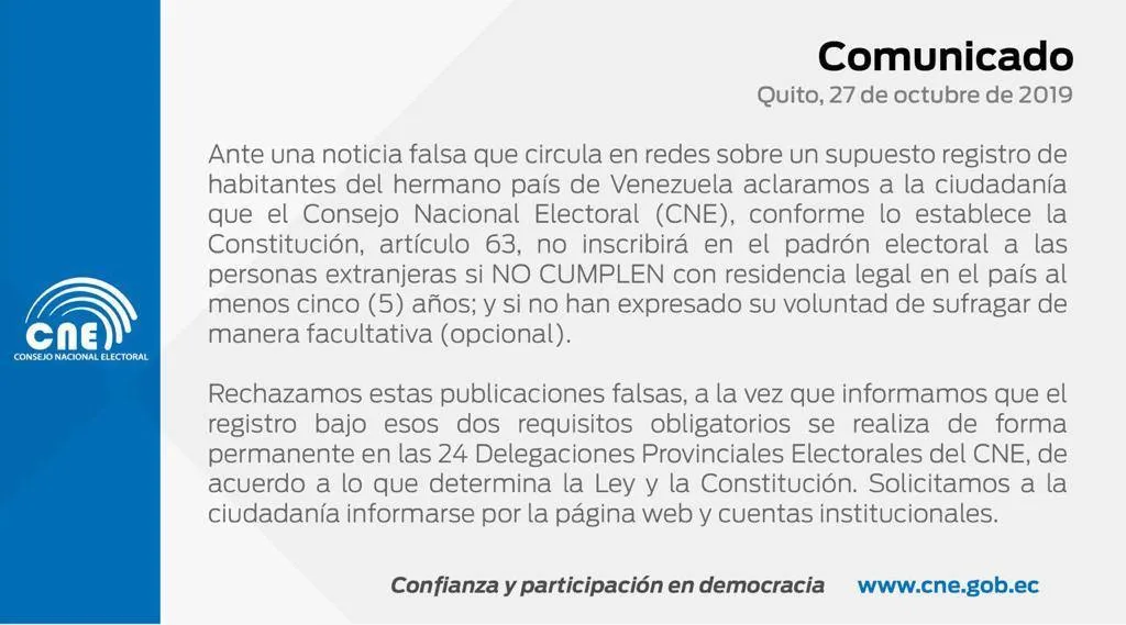cne desmiente