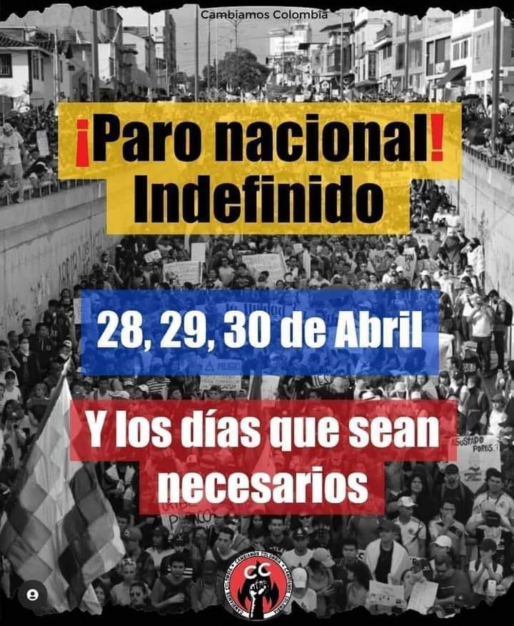 Paro Nacional Indefinido Desde El 28 De Abril Pero En Colombia 6702