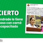 El esposo de Wilma Andrade tiene carné de discapacidad