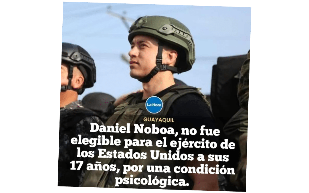 La Hora habría publicado que Noboa no fue elegible para el Ejército de EE.UU.