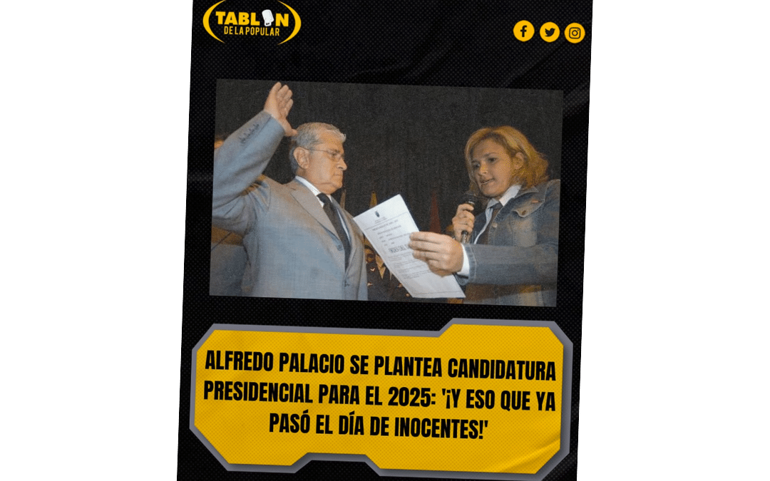 Alfredo Palacio se plantea una candidatura presidencial para el 2025