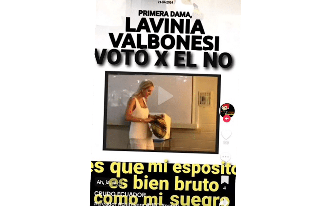 Lavinia Valbonesi votó ‘No’ en la consulta popular