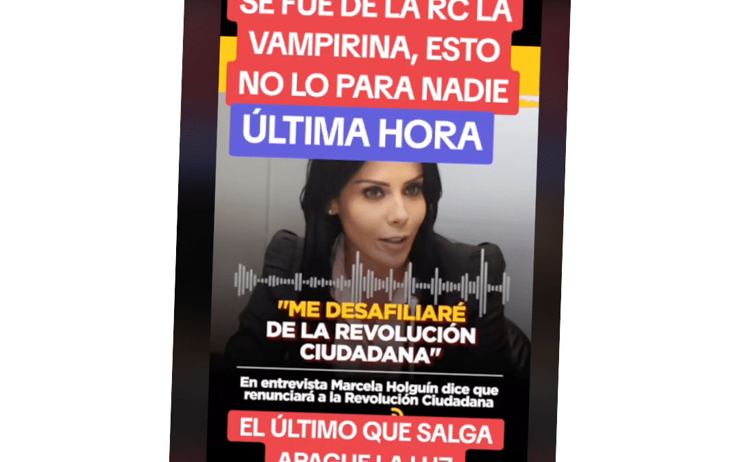 Audio revela que Marcela Holguín se fue del correísmo