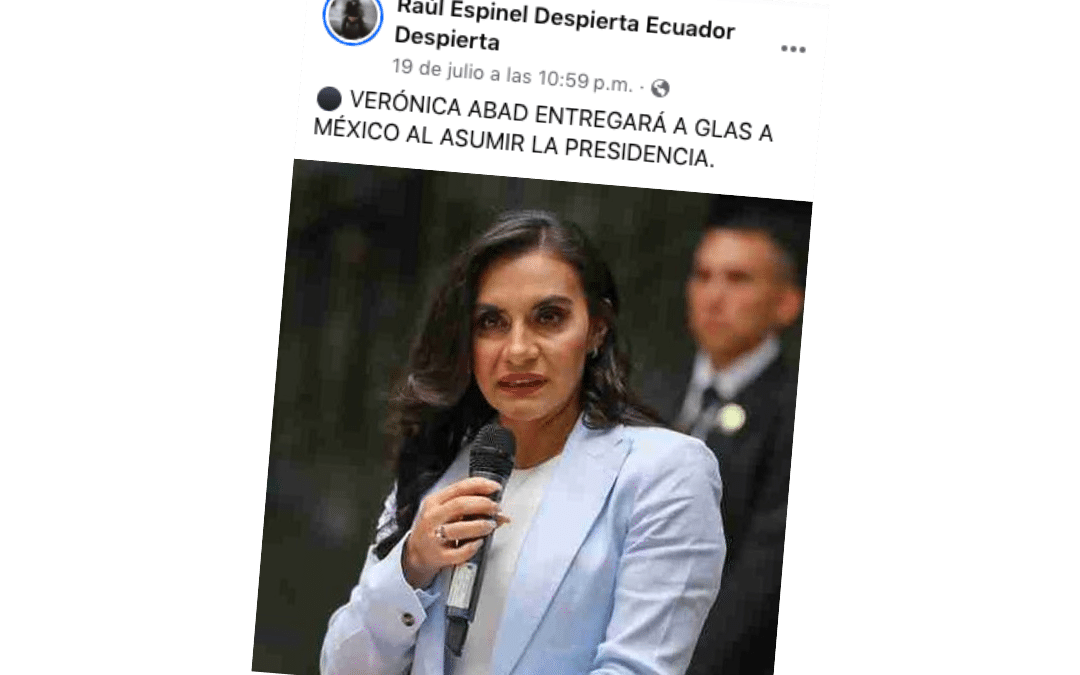 Abad entregará a Glas a México al asumir la Presidencia  