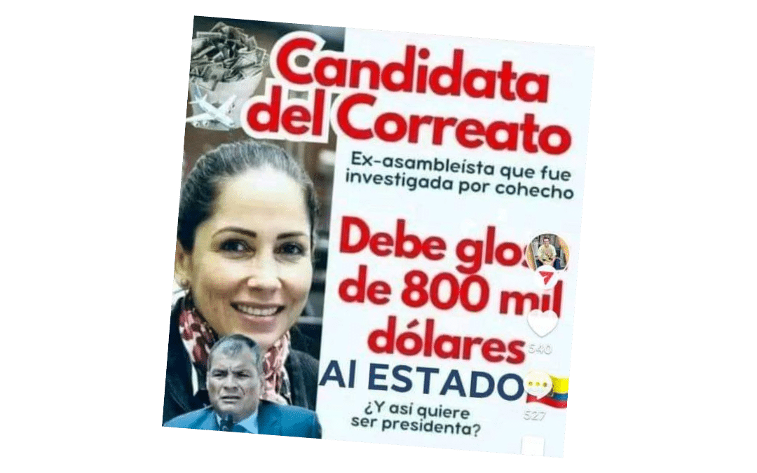 Luisa González está siendo investigada por cohecho y debe una glosa de $800.000