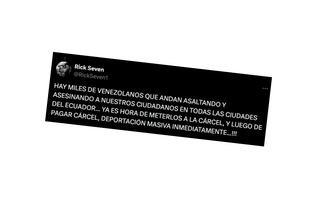 Miles de venezolanos están asaltando y asesinando en Ecuador