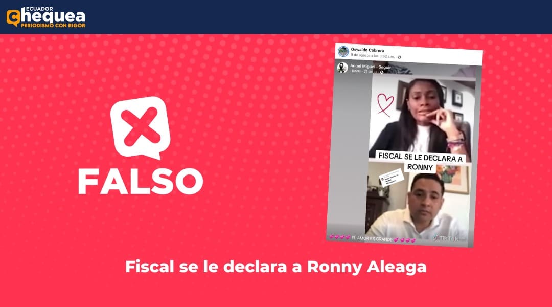 Fiscal se le declara a Ronny Aleaga