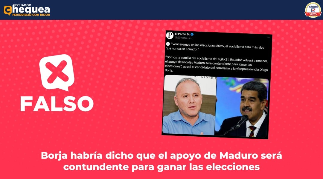 Borja habría dicho que el apoyo de Maduro será contundente para ganar las elecciones