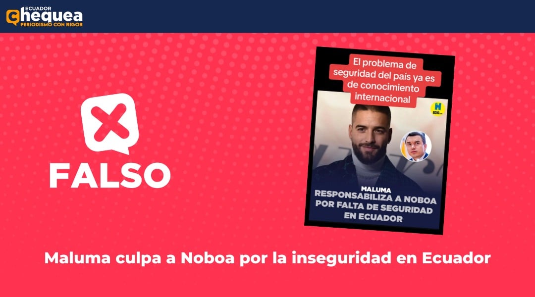 Maluma culpa a Noboa por la inseguridad en Ecuador