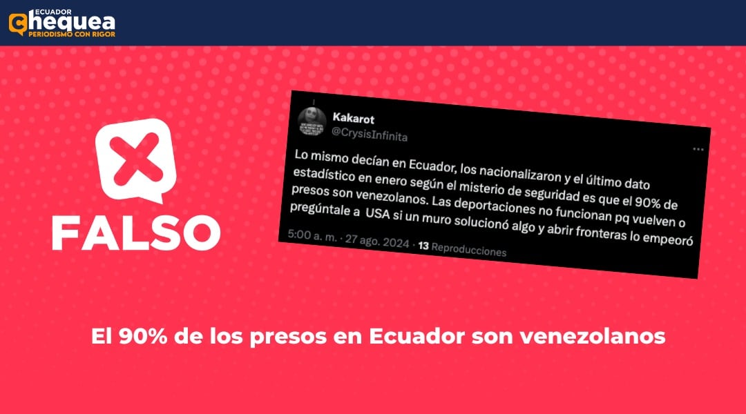  El 90% de los presos en Ecuador son venezolanos