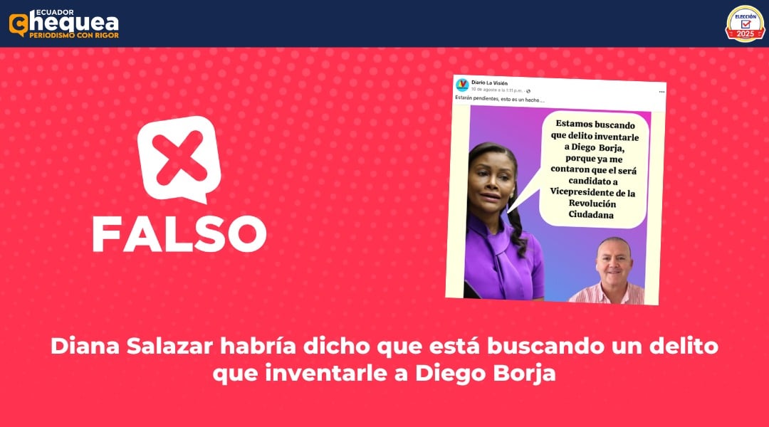 Diana Salazar habría dicho que está buscando un delito que inventarle a Diego Borja