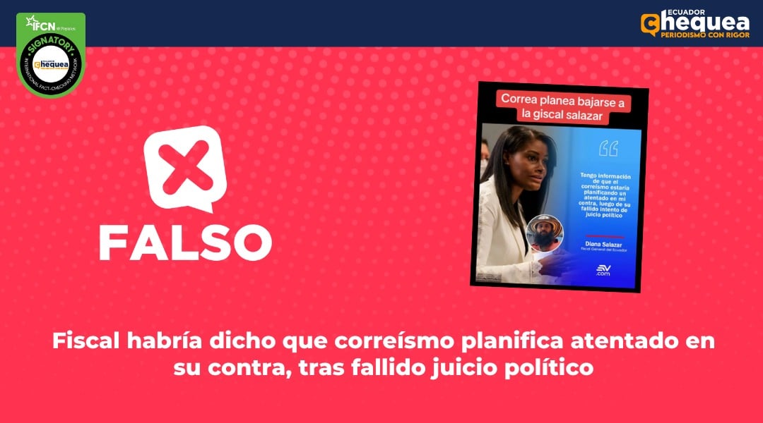 Fiscal habría dicho que correísmo planifica atentado en su contra, tras fallido juicio político