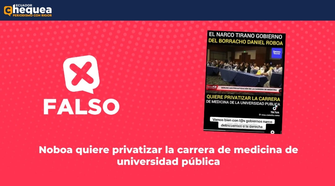 Noboa quiere privatizar la carrera de medicina de universidad pública 