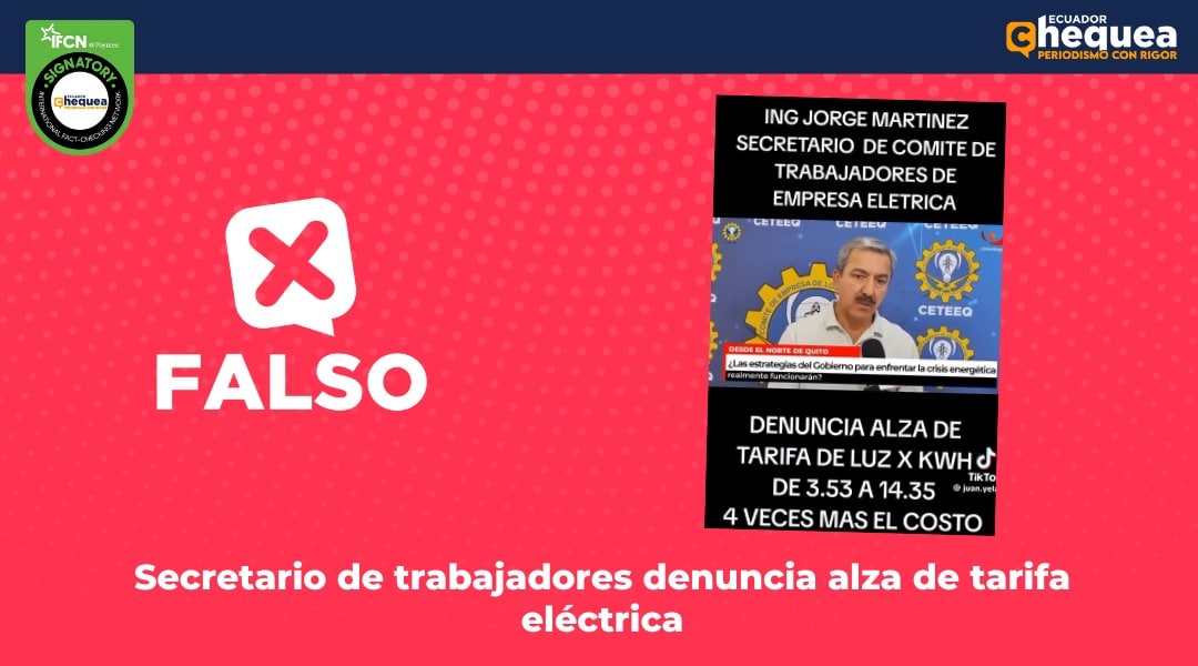 Secretario de trabajadores denuncia alza de tarifa eléctrica