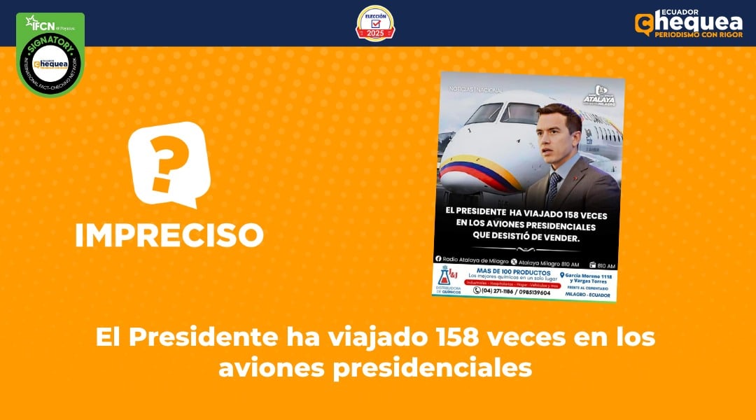 El Presidente ha viajado 158 veces en los aviones presidenciales