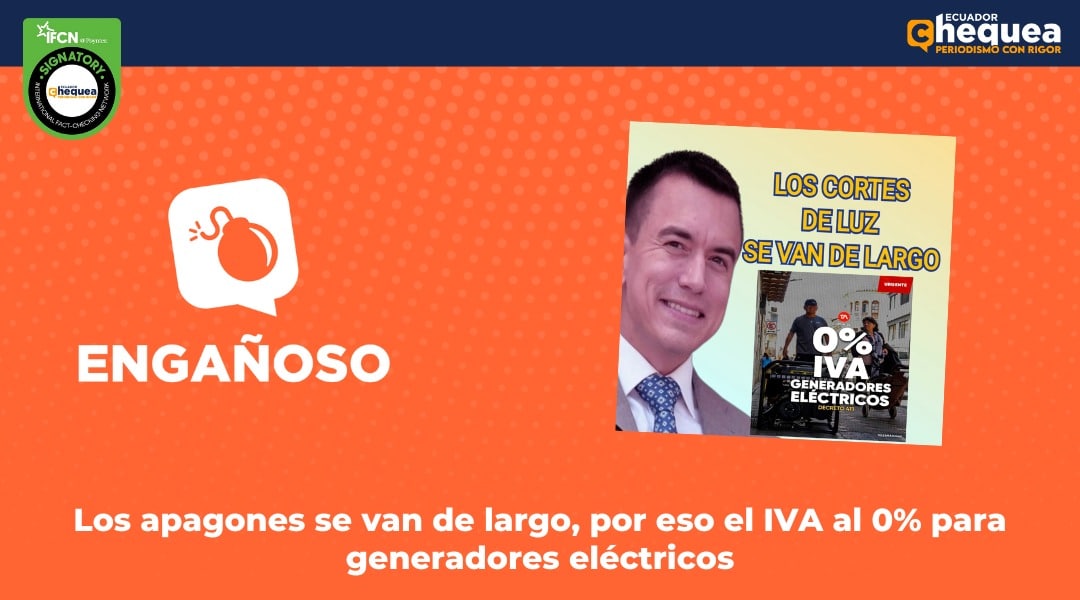 Los apagones se van de largo, por eso el IVA al 0% para generadores eléctricos