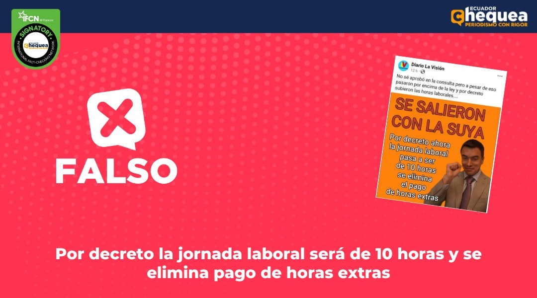 Por decreto la jornada laboral será de 10 horas y se elimina pago de horas extras