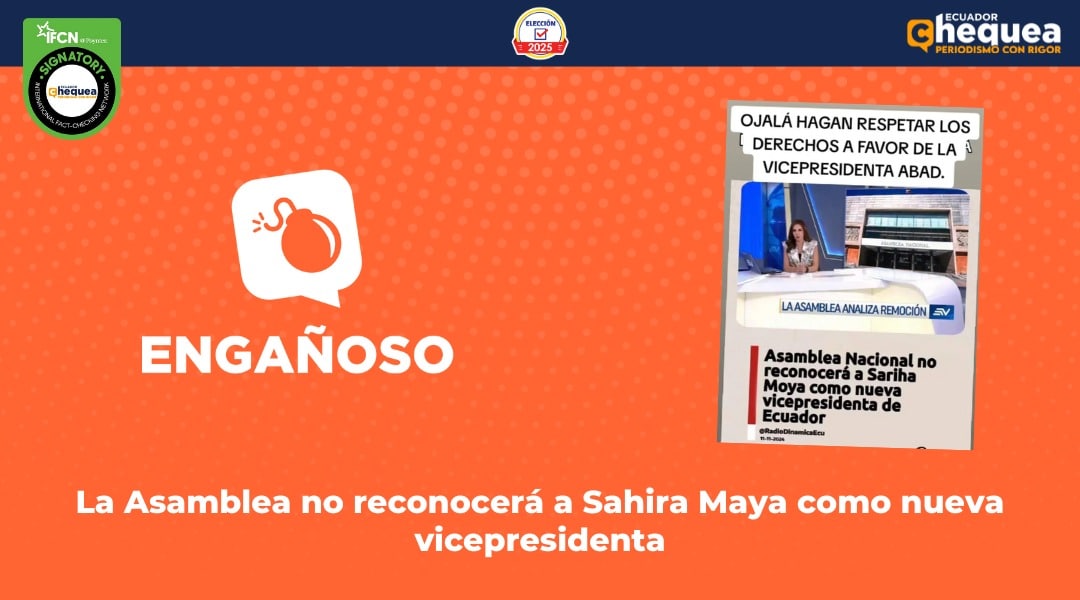 La Asamblea no reconocerá a Sahira Maya como nueva vicepresidenta