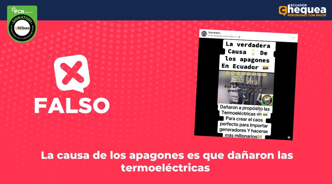 La causa de los apagones es que dañaron las termoeléctricas