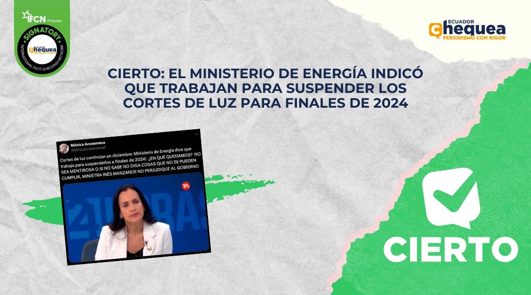 Cierto: El Ministerio de Energía indicó que trabajan para suspender los cortes de luz para finales de 2024