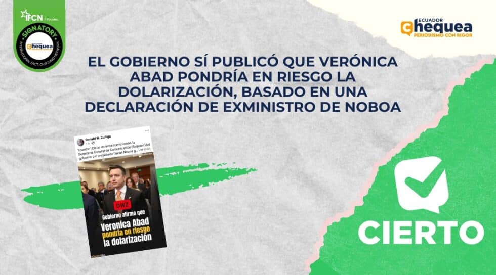 El Gobierno Sí Publicó Que Verónica Abad Pondría En Riesgo La