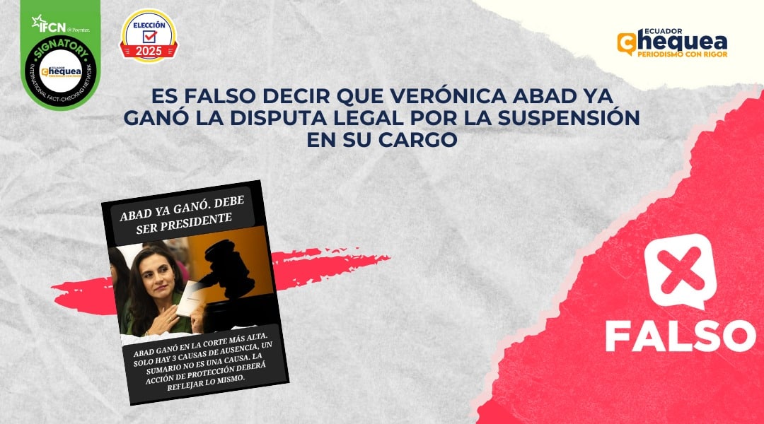 Es falso decir que Verónica Abad ya ganó la disputa legal por la suspensión en su cargo 