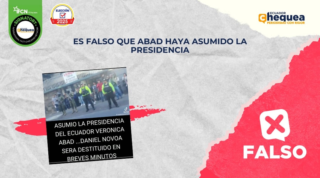 Es falso que Abad haya asumido la Presidencia