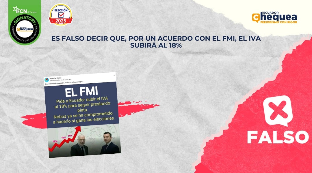 Es falso decir que, por un acuerdo con el FMI, el IVA subirá al 18%