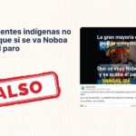 Los dirigentes indígenas no han hecho esa afirmación