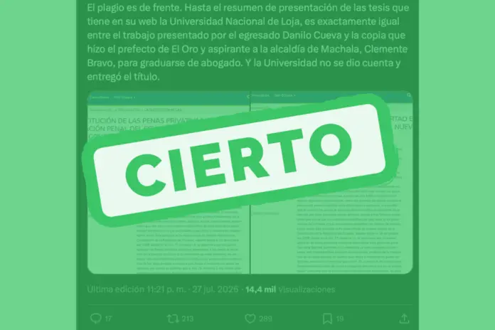 Similitudes tesis prefecto EL Oro Clemente Bravo