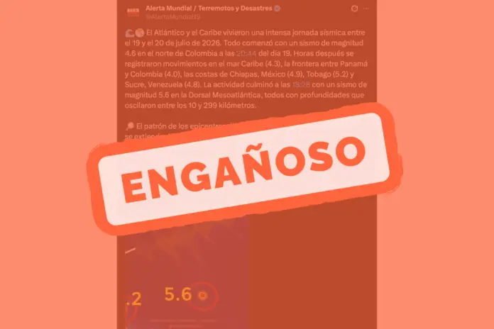 Sismos caribe julio 2026 verificación