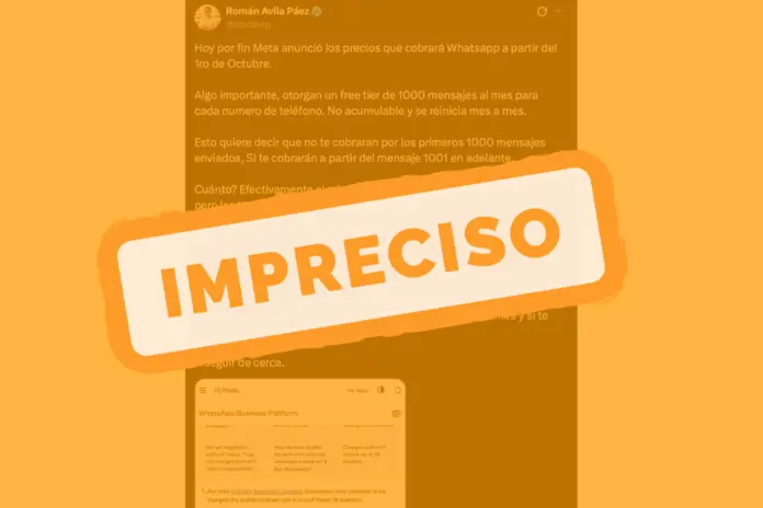 Cobro mensaje WhatsApp Business Platform