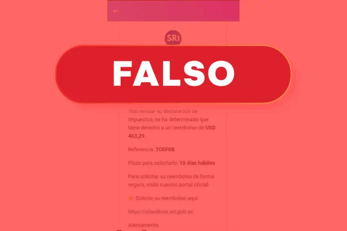SRI reembolsos correo estafa