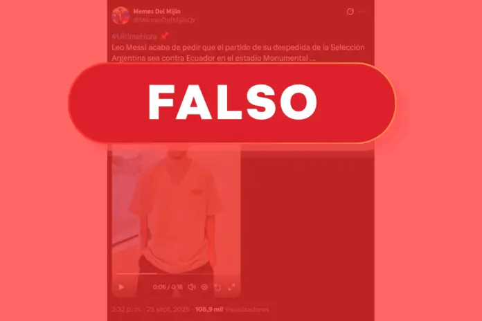 Último partido Messi