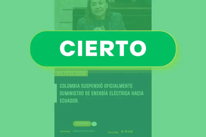 Colombia suspende energía a Ecuador